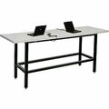 Interion By Global Industrial Interion Standing Height Table With Power, 96inL x 30inW, Gray 238329